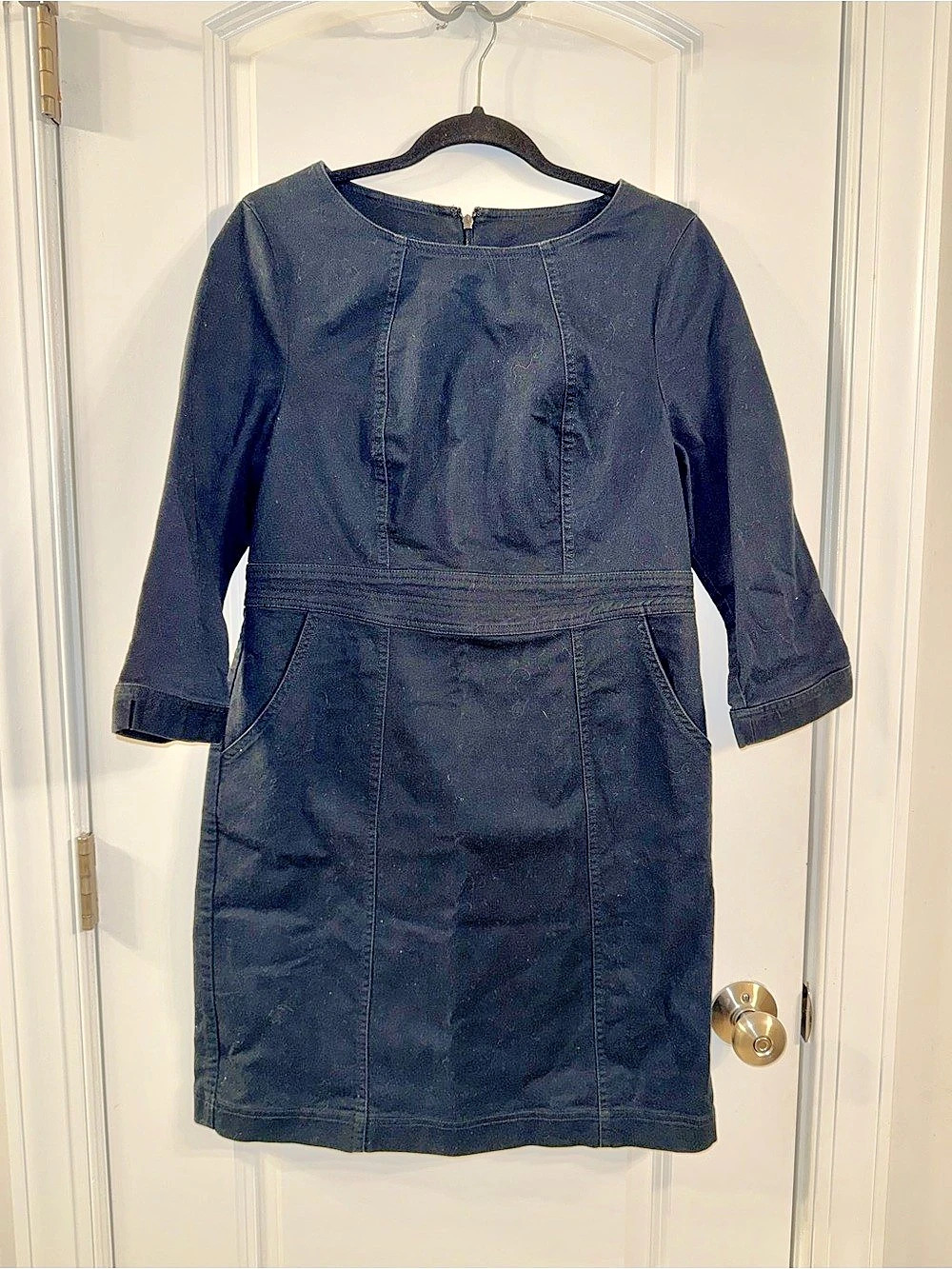 Boden Black Denim Wiggle/Pencil Dress Size 10